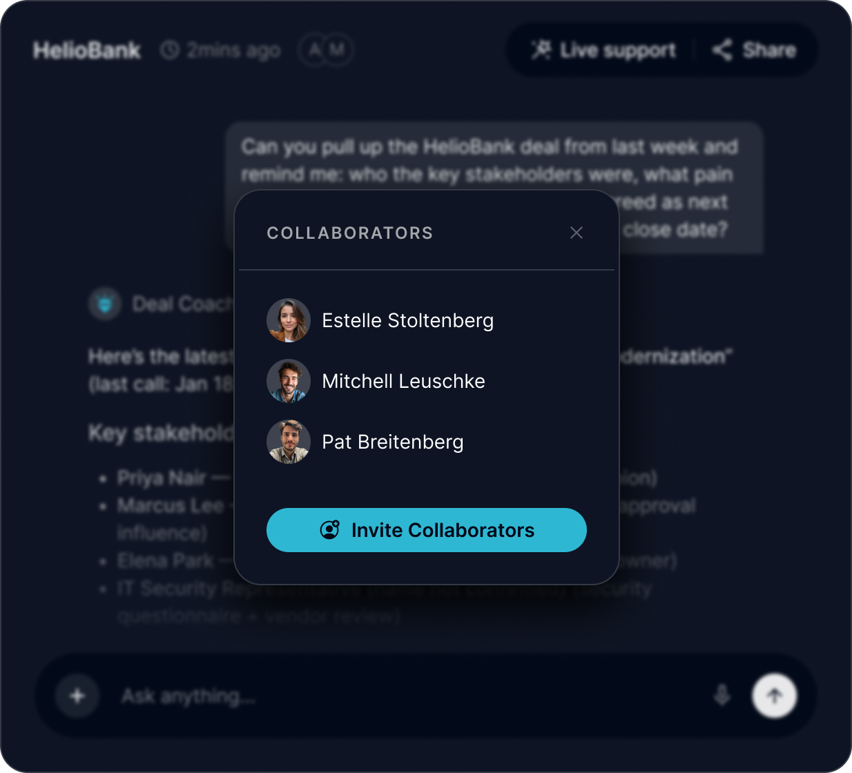 Collaborate on deals