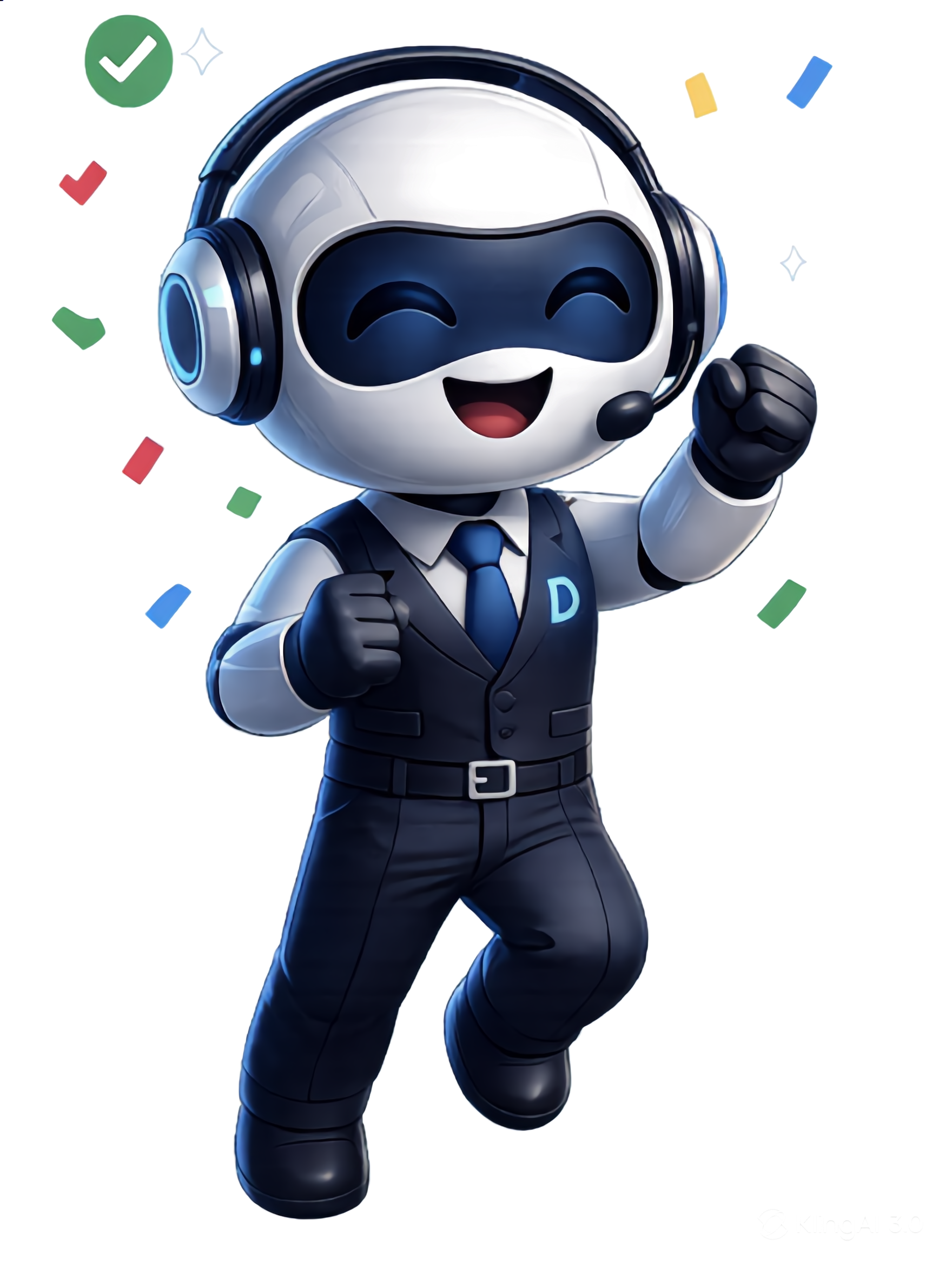 Celebrating Deal Support mascot